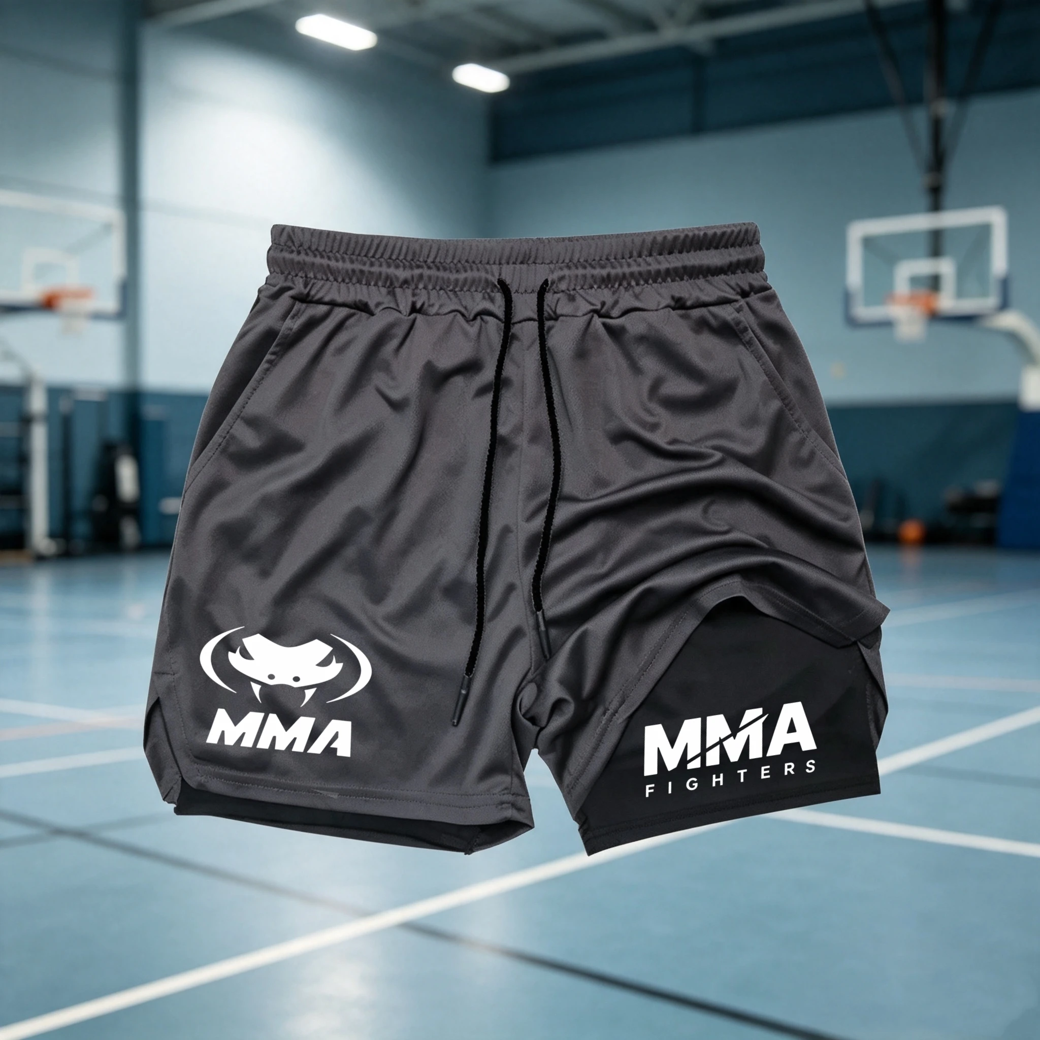 2 in 1 MMA 파이터 쇼츠 남성용 빠른 건조 압박 - Compression Shorts Athletes 리뷰 및 가격