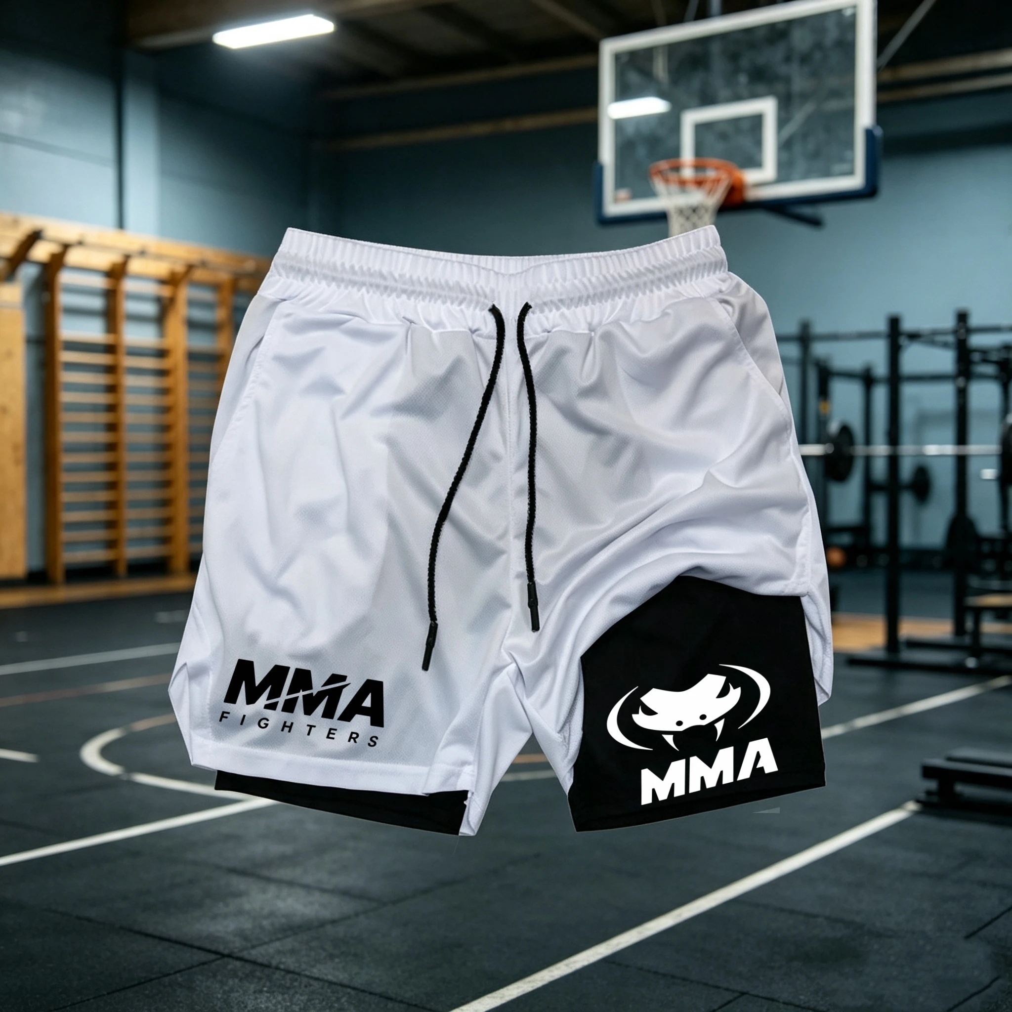 2 in 1 MMA 파이터 쇼츠 남성용 빠른 건조 압박 - Compression Shorts Athletes 리뷰 및 가격